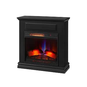Wheaton 31 in. Freestanding Electric Fireplace in Black