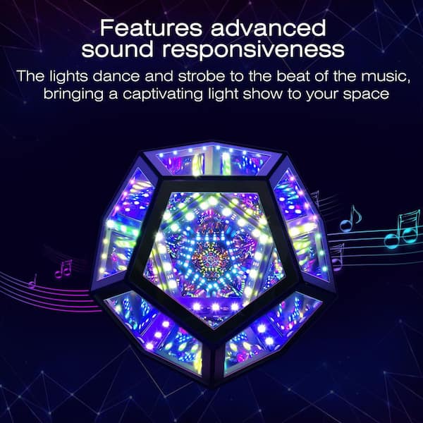 BIBIVIS Infinity Mirror Light Infinite Dodecahedron Color