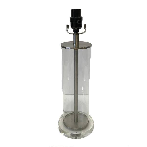 Adesso Mix & Match Brushed Nickel Glass Cylinder Accent Table Lamp Base