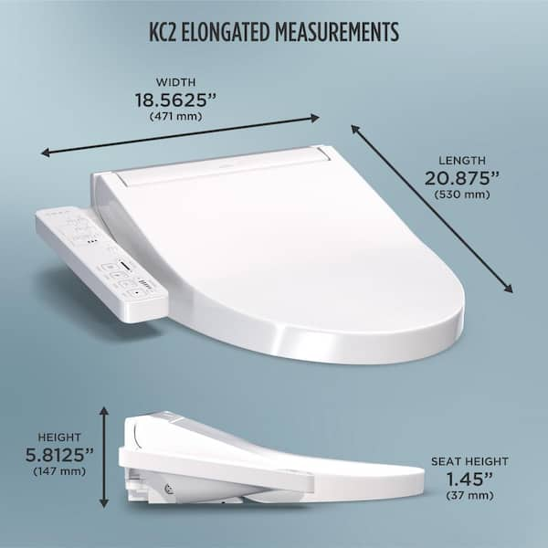 TOTO KC2 Washlet Electric Heated Bidet Toilet Seat for Elongated