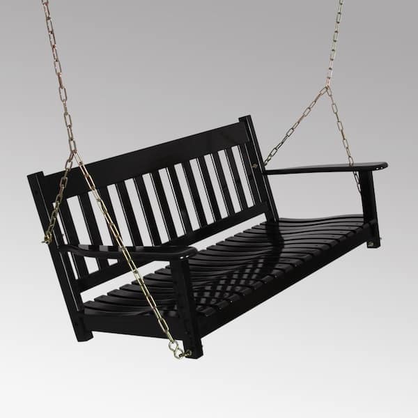 Cambridge Casual Cambridge Casual Thames Black Wood Porch Swing