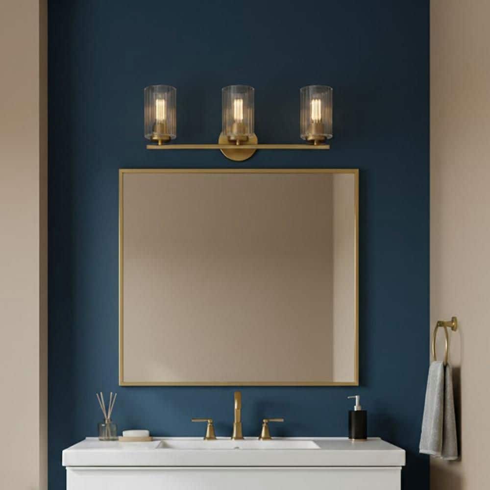 Leta 22.75 in. 3-Light Lacquered Brass Vanity Light price history on PriceWatchPro