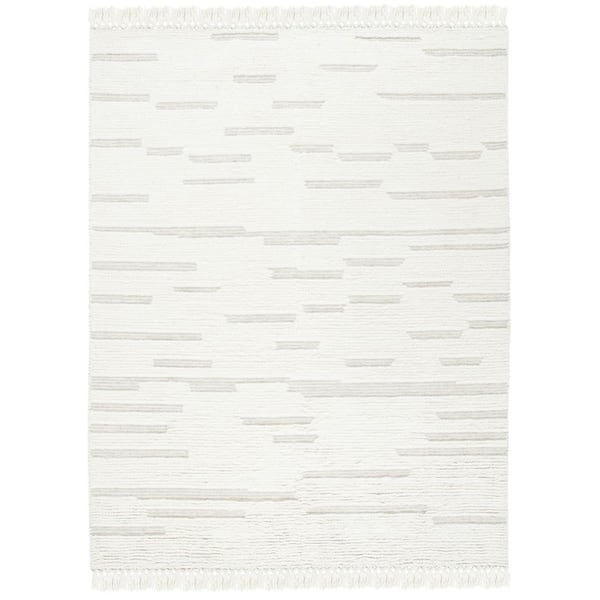 SAFAVIEH Casablanca Ivory 9 ft. x 12 ft. Striped Area Rug