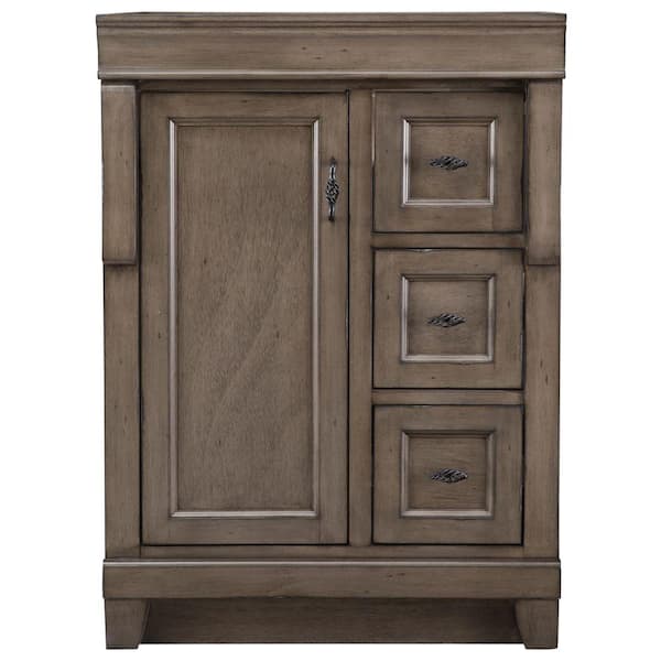 Home Decorators Collection Naples 24 in. W x 21 5/8 in. D Bath Vanity Cabinet Only in Distressed Grey