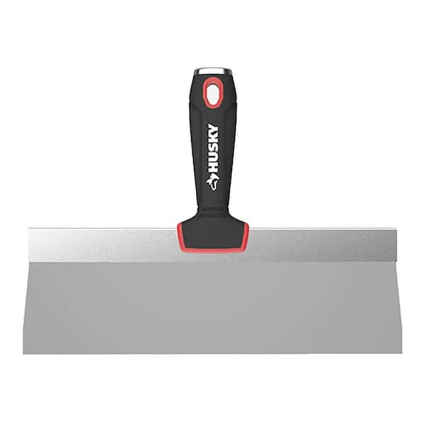 Husky 12 in. Stainless Steel Taping Knife with Soft Grip Handle