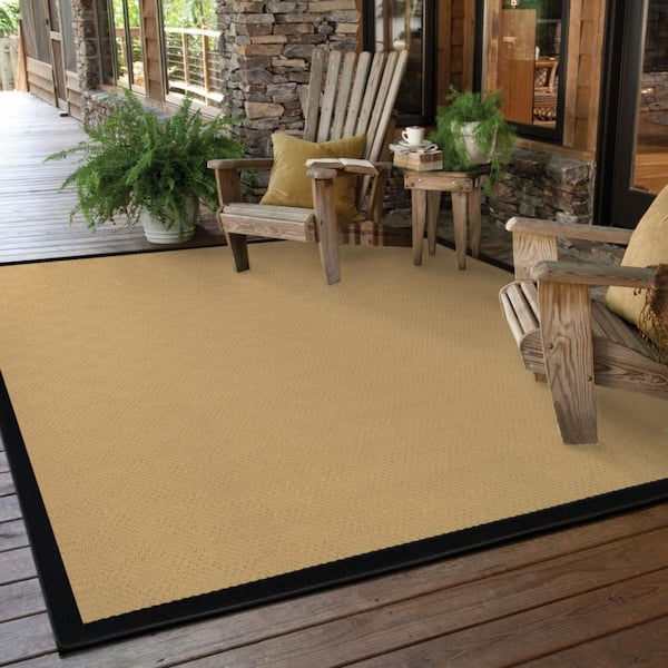 Bernadette Beige 3 ft. x 5 ft. Unthemed Woven Solid Color Polypropylene Rectangle Area Rug