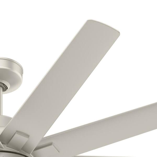 Hunter Overton 60 In. LED Indoor/Outdoor Matte Nickel Ceiling Fan With Light Kit And Wall Control 50719