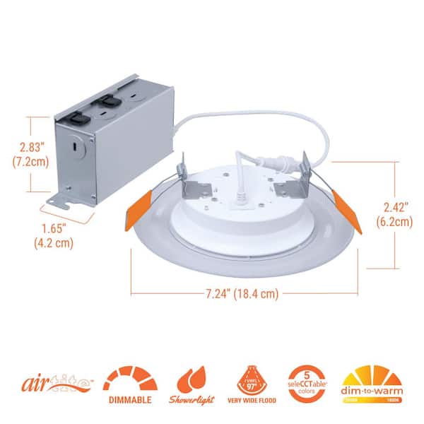 1-pack 6 in. RL Night Light, 1000-Lumens, Selectable CCT, D2W DM
