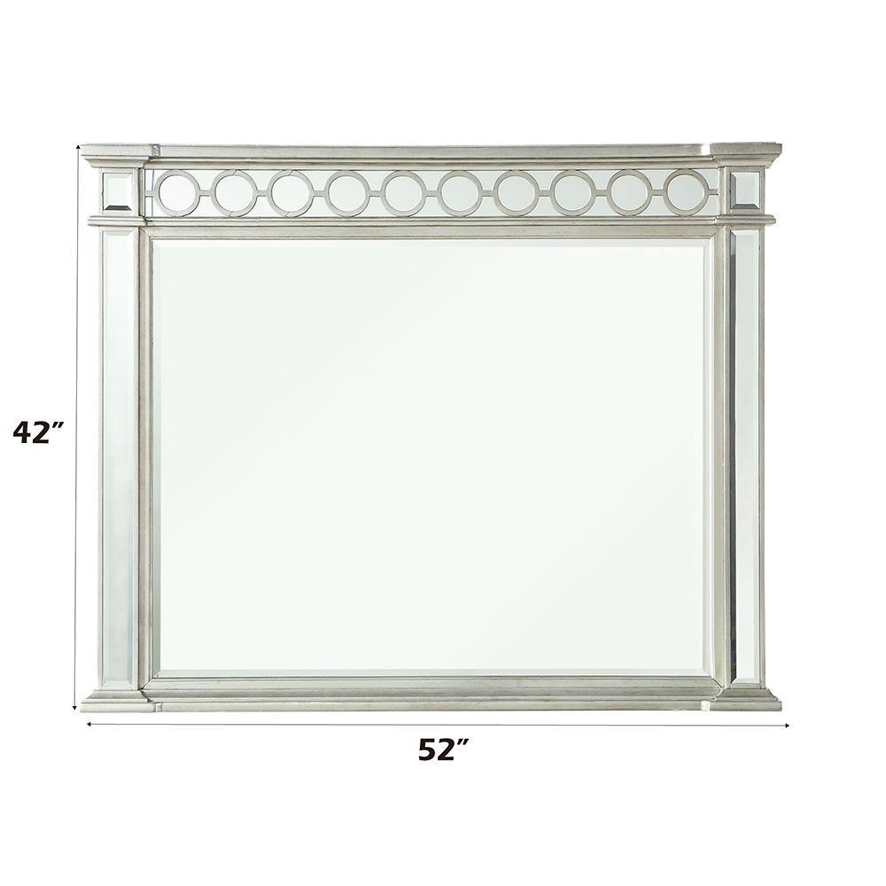 Varian Silver Rectangular Wood Dresser Mirror