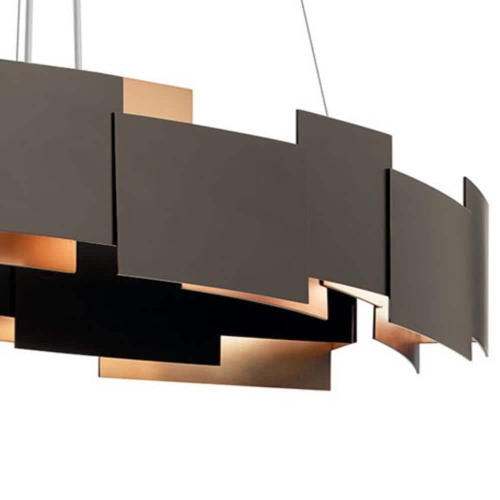 Satin Nickel LED Ambient Drum Chandelier with White Shade