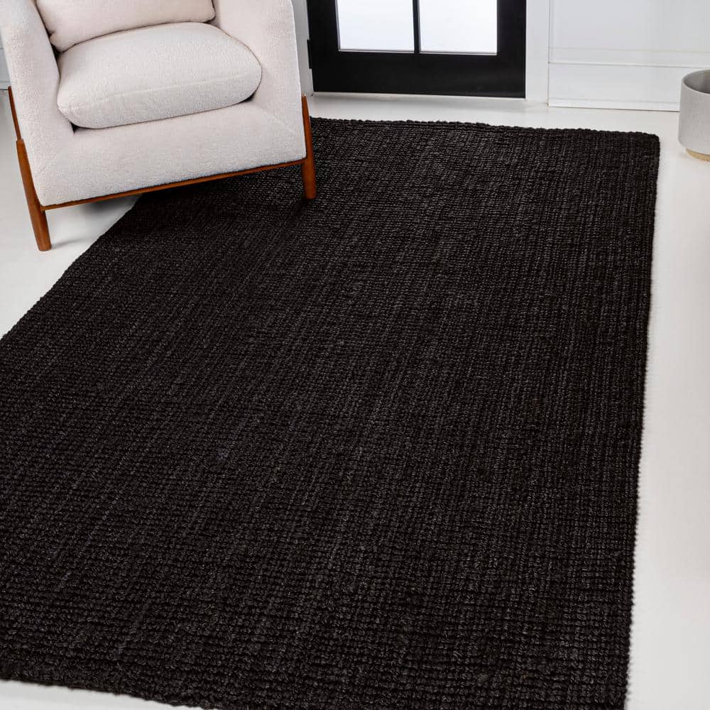 Pata Hand Woven Chunky Jute Black 5 ft. x 8 ft. Area Rug price history on PriceWatchPro