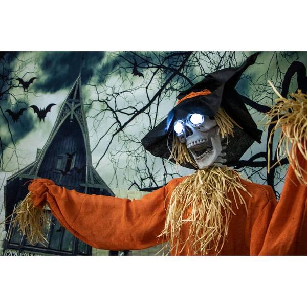 Halloween Hanging Scarecrow Decoration Scary Scarecrow Motion Sensor Decor Prop 