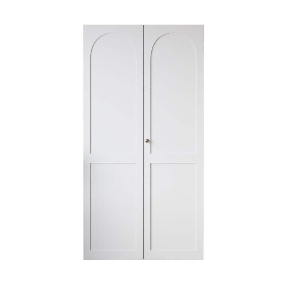 Arch Top 36 in. x 78 in. Solid Core White Primed MDF Wood Closet Bi-fold Door With Installation Hardware Kit price history on PriceWatchPro