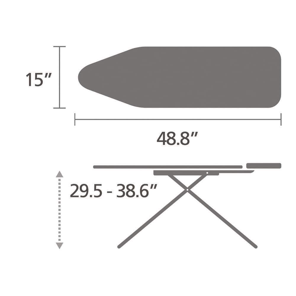 Denim Blue Freestanding Ironing Board with Metal Steam Unit Holder