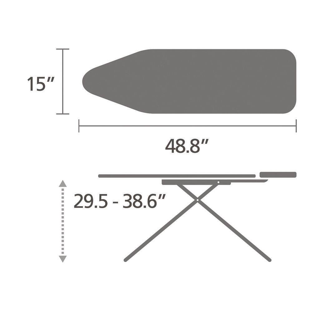 Mint Green Freestanding Ironing Board with Tropical Leaves Cover