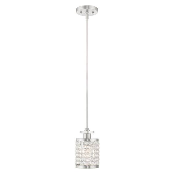 Livex Lighting Grammercy 1 Light Brushed Nickel Mini Pendant