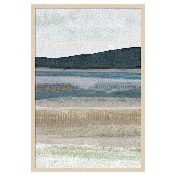 Amanti Art Saltwater Bay III by Flora Kouta 28 in. W x 41 in. H. Wood Framed Wall Art Print Framed in Brown