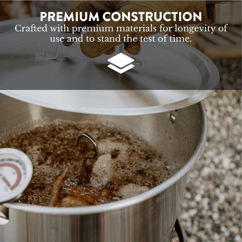 30 Qt Stainless Steel Outdoor Turkey Fryer with Propane Burner