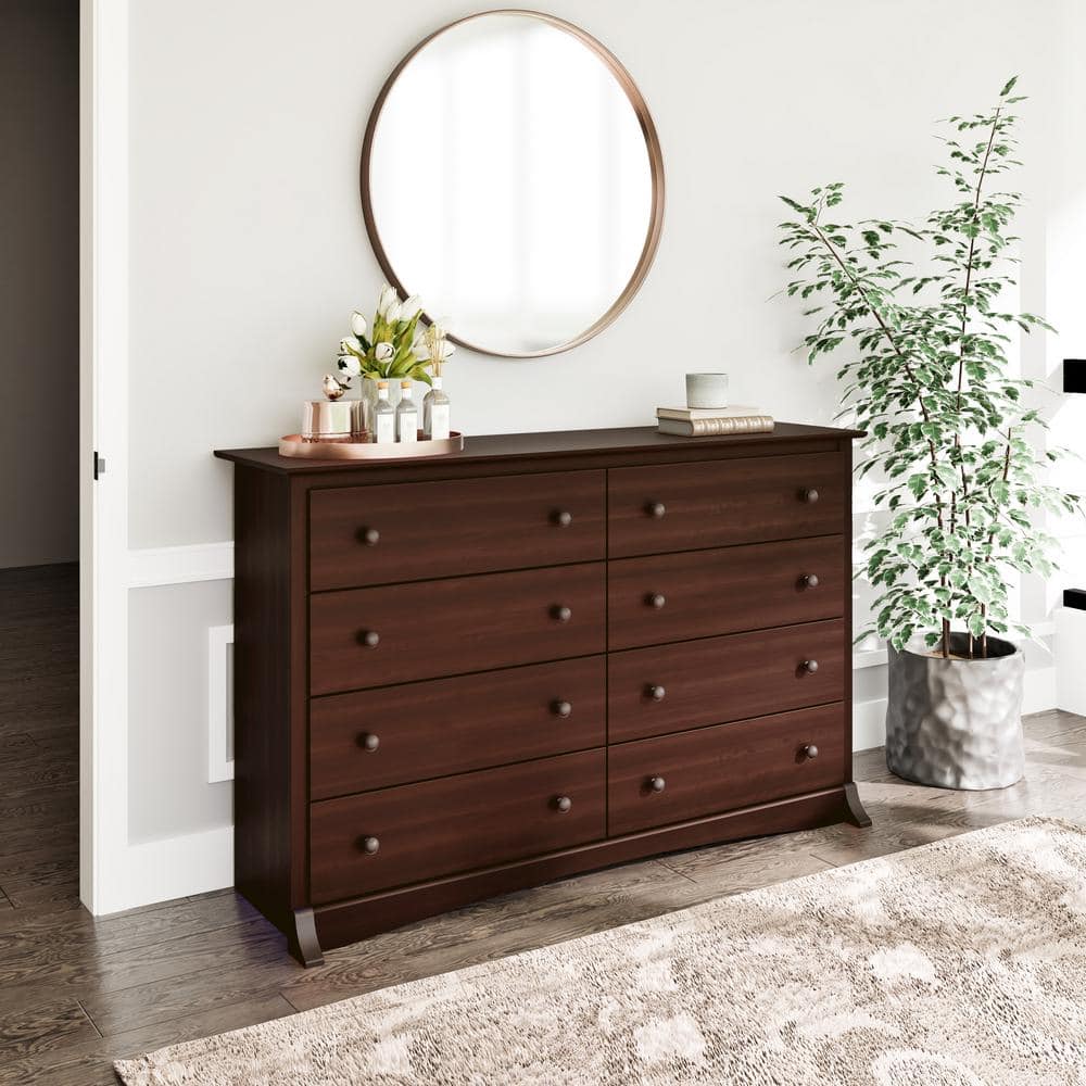 Fremont Espresso Horizontal 8-Drawer Dresser with Deep Storage
