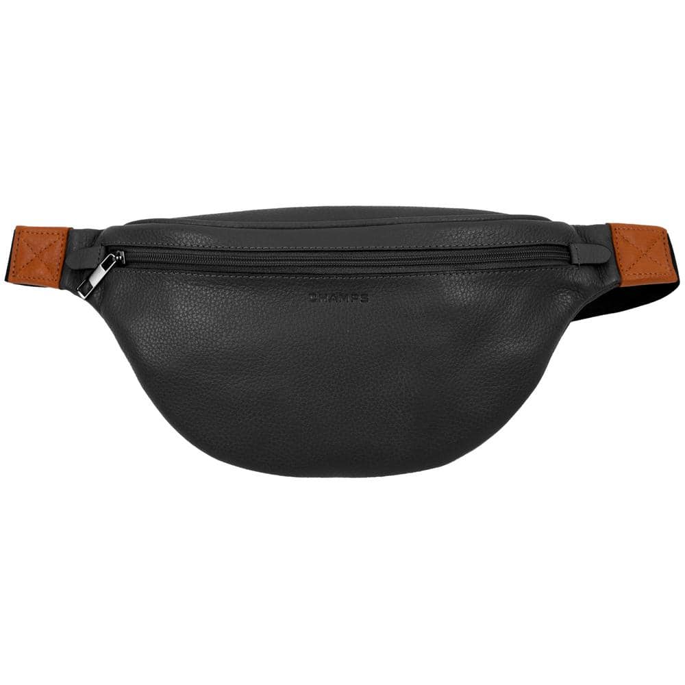 YOGII Black leather bag on the shoulder and chest, quality sports