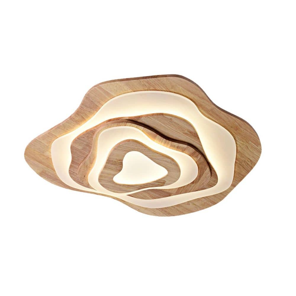 15.75 in. Natural Wood Integrated LED Flush Mount with Cloud Shape price history on PriceWatchPro