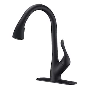 Accent Series Single-Handle Pull-Down Sprayer Kitchen Faucet in Matte Black