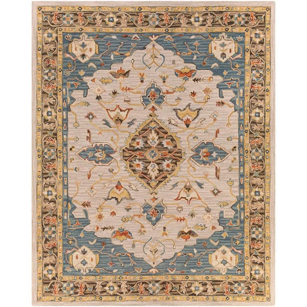 Livabliss Artemis Dark Blue Medallion 8 ft. x 10 ft. Indoor Area Rug