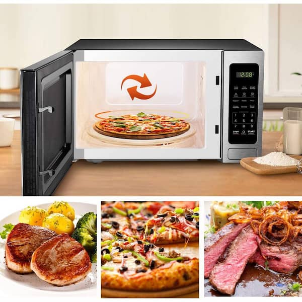  BLACK+DECKER EM031MB11 Digital Microwave Oven with Turntable  Push-Button Door, 1000W,1.1cu.ft, Stainless Steel & 4-Slice Toaster Oven  with Natural Convection, Stainless Steel, TO1760SS : Home & Kitchen