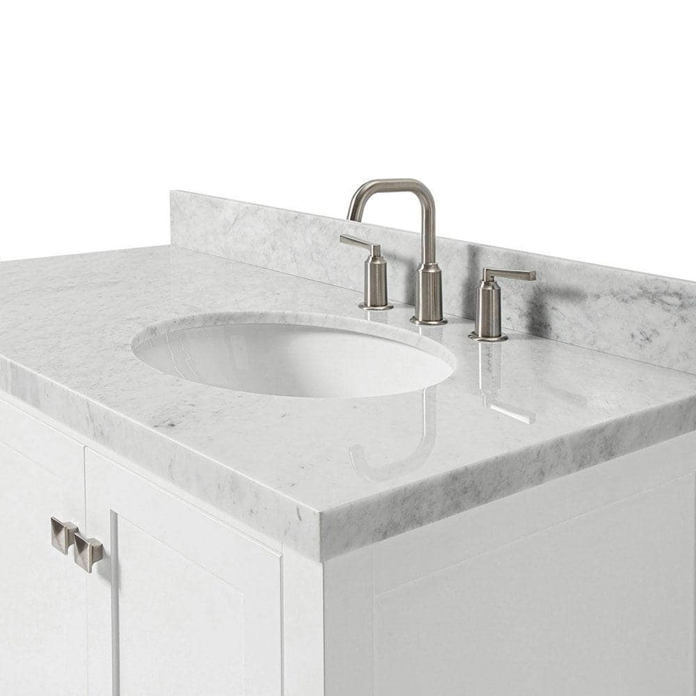 Cambridge 43" White Marble Top Single Basin Vanity