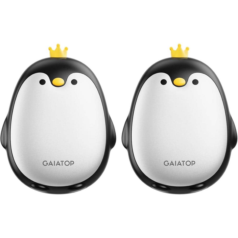 Portable Electric Cute Penguin Shape Hand Warmers Rechargeable, 3 Settings 