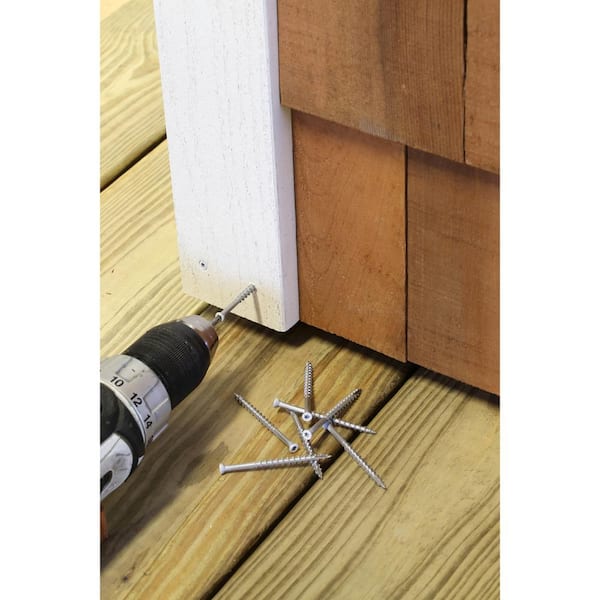 #8 x 2-1/2 in. T-15 6-Lobe, Trim Head, Type 316 Stainless Steel Wood Screw, White (15-Pack)