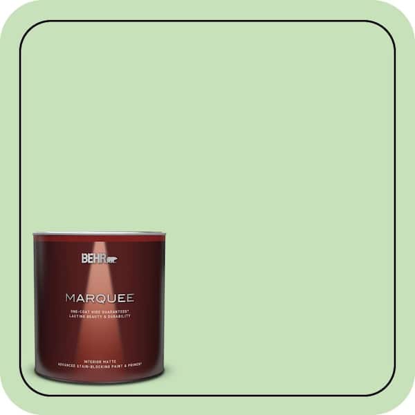 BEHR MARQUEE 1 qt. #440C-3 Rockwood Jade Matte Interior Paint & Primer
