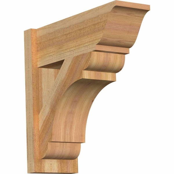 Ekena Millwork 8 in. x 22 in. x 22 in. Western Red Cedar Olympic Traditional Rough Sawn Outlooker