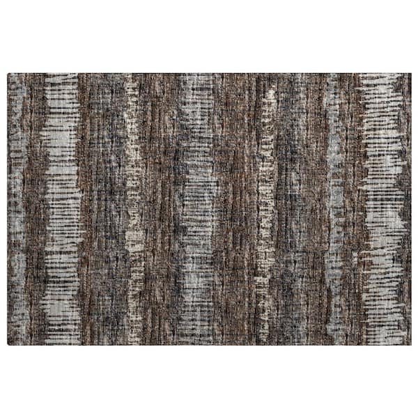 Dream Shag Premium Machine Washable Abstract ADS37 Brown 2 ft. x 3 ft. Accent Rug
