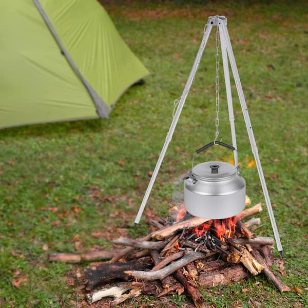 YIYIBYUS 47.2 in. Tall Black Outdoor Camping Lantern Tripod