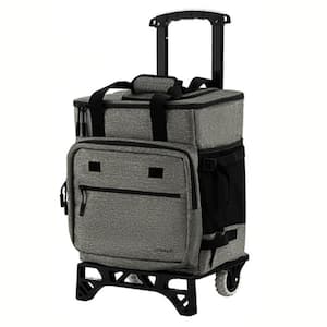 3 layers 0.4 in.  thickened EPE rolling Cooler, portable cooler or adjustable hand truck-Gray