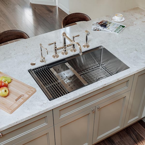 33 In Undermount Kitchen Sink Workstation 33X19X10 Jordan - View #2