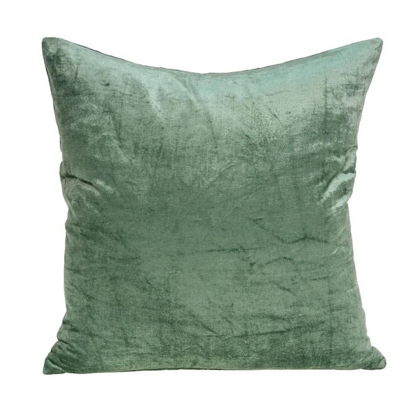 PARKLAND COLLECTION Charlotte Green Solid Throw Pillow 22" x 22"