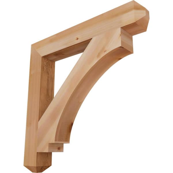 Ekena Millwork 5.5 in. x 42 in. x 42 in. Western Red Cedar Imperial Craftsman Smooth Bracket