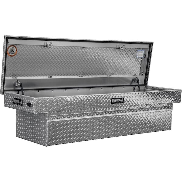 Buyers Products diamond tread aluminum crossover truck bed tool box