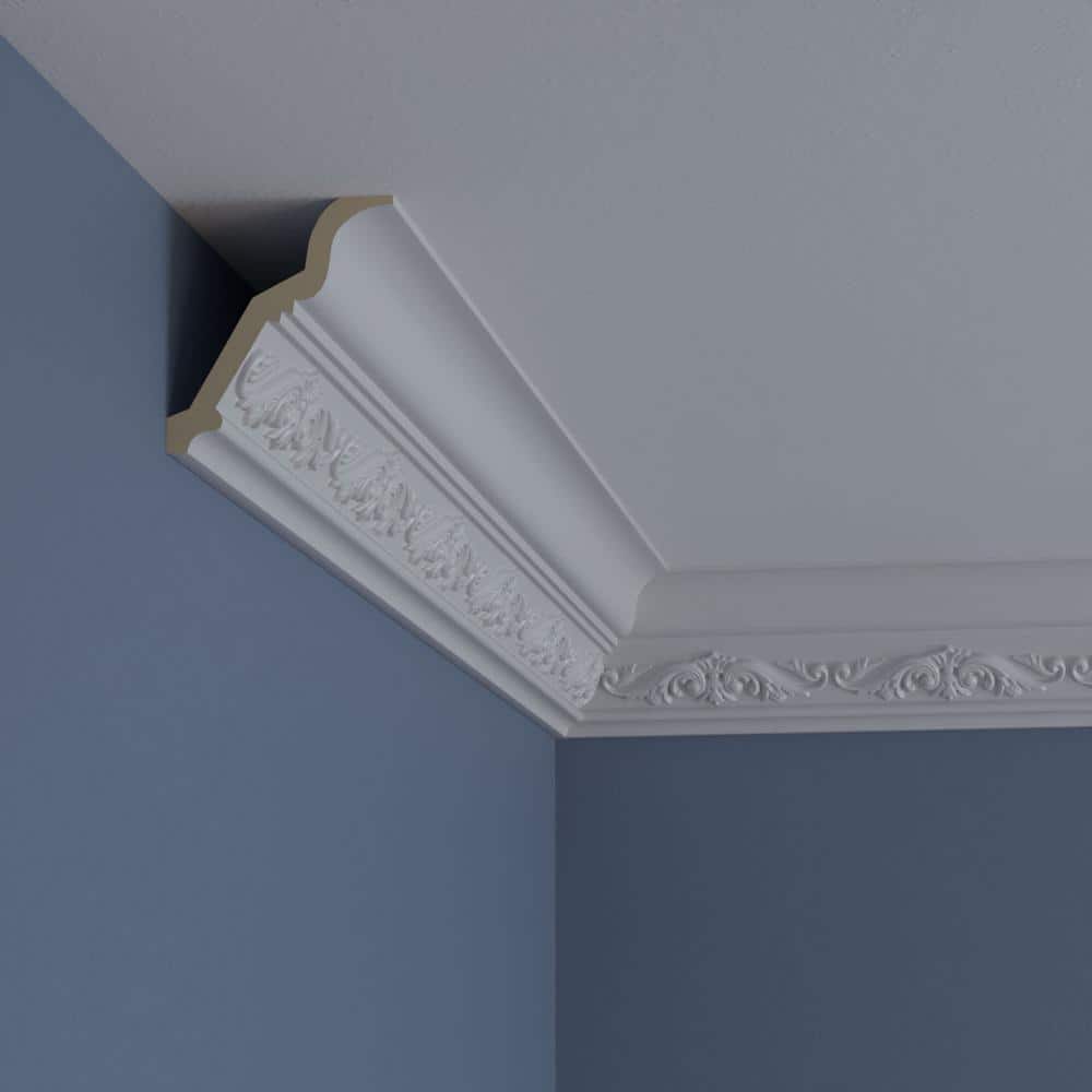 Dauphine White Polyurethane Crown Moulding 94.5"