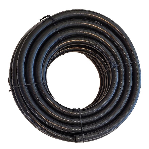 HYDROMAXX 3/4 in. Dia x 100 ft. Black Flexible Corrugated Polyethylene  Split Tubing and Convoluted Wire Loom BLS0034100 - The Home Depot