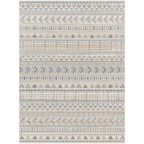 Artistic Weavers Santana Cream/Gray Bohemian 5 ft. x 7 ft. Indoor Area Rug