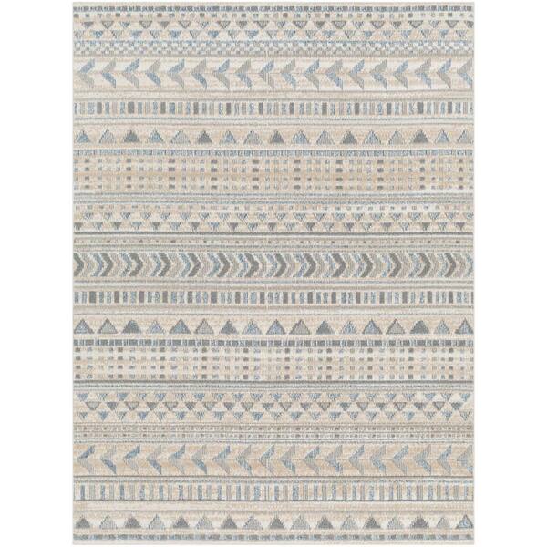Artistic Weavers Santana Cream/Gray Bohemian 8 ft. x 10 ft. Indoor Area Rug