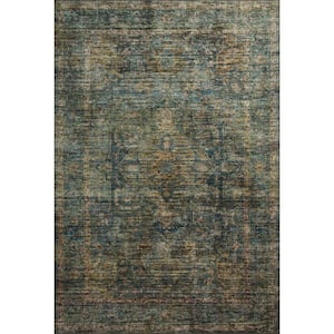 Anniston Lagoon/Multi 2 ft. x 5 ft. Machine Washable Area Rug