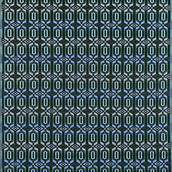 Moroccan Reversible Recycled Outdoor Rug, Dark Periwinkle, 5' x 8'