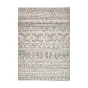 Bohemian Distressed Gray 3 ft. 3 in. x 5 ft. Geometric Area Rug