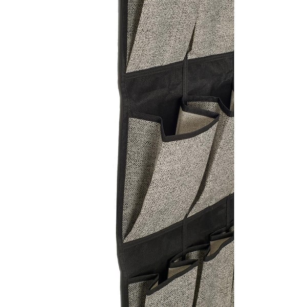 SIMPLIFY 47.24 in. H 10-Pair Black Polypropylene Hanging Shoe Organizer  25428-BLACK - The Home Depot