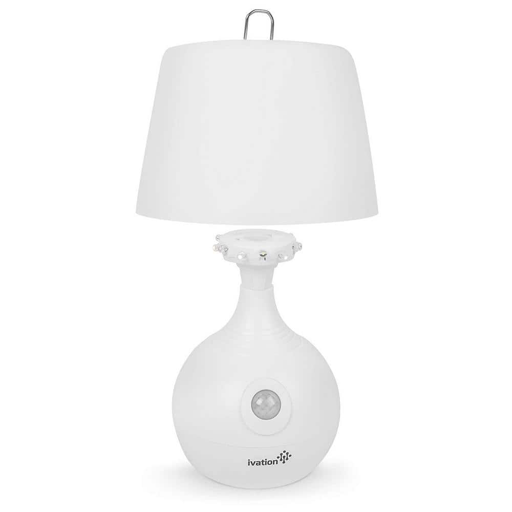 White Cordless Adjustable LED Motion Sensing Table Lamp