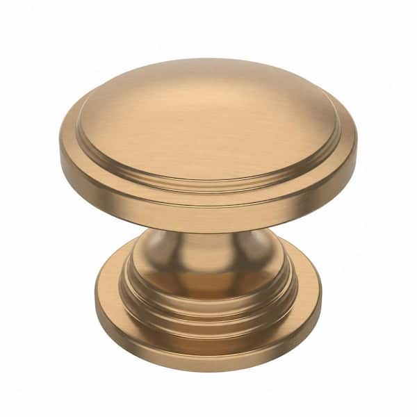10-Pack 1-1/4 in. Fingerprint-Free Solid Zinc Alloy Modern Champagne Bronze Round Cabinet Drawer Knobs Single Hole